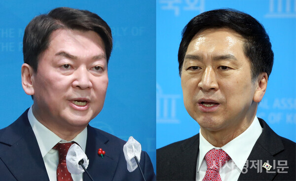 국민의힘 당권 주자인 안철수 의원(사진 왼쪽)과 김기현 의원. 시사경제신문 자료사진