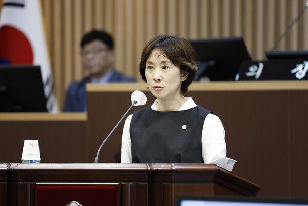 서대문구의회 강민하 의원이 본회의에서 발언을 하고 있다. 사진=서대문구의회