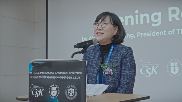 안선정 회장은 개회사를 통해 “조리산업은 데이터 기반 메뉴 개발, 맞춤형 영양 솔루션, 디지털 조리공정, 지능형 주방 시스템으로 빠르게 변화하고 있다”며 “K-Food 세계화 역시 기술·문화·지속가능성이 결합된 새로운 글로벌 전략으로 확장해야 한다”라고 강조했다. 사진=한국조리학회